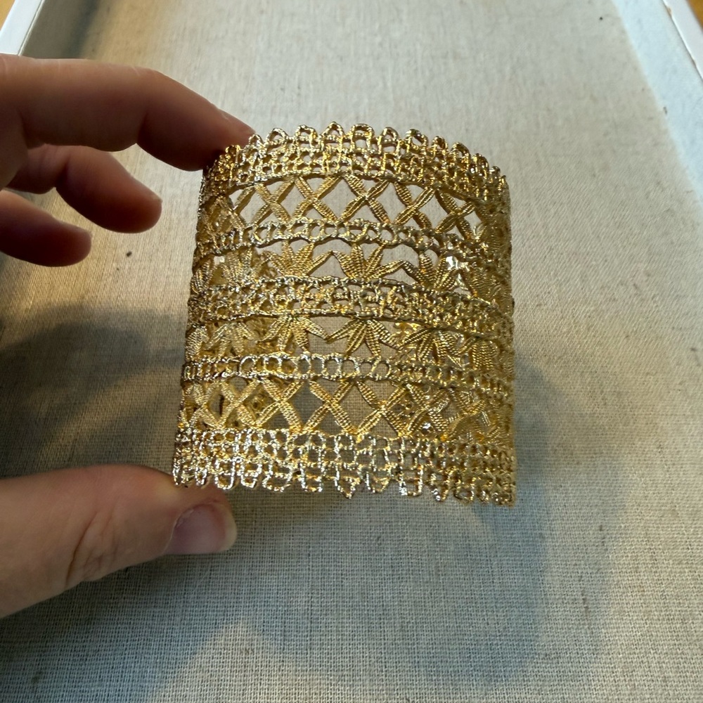 Alila Gold Lace Cuff Bracelet
